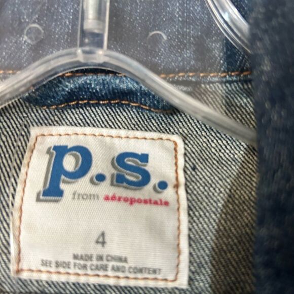 P.S by aeropostale girls 4 denim jacket - Picture 6 of 6